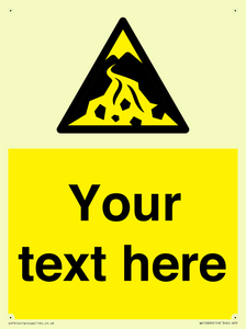 Custom Warning: Debris flow zone